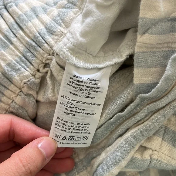 *SOLD* Madewell Paper Bag High Waisted Pant - Blue & White Stripes - Picture 6 of 6